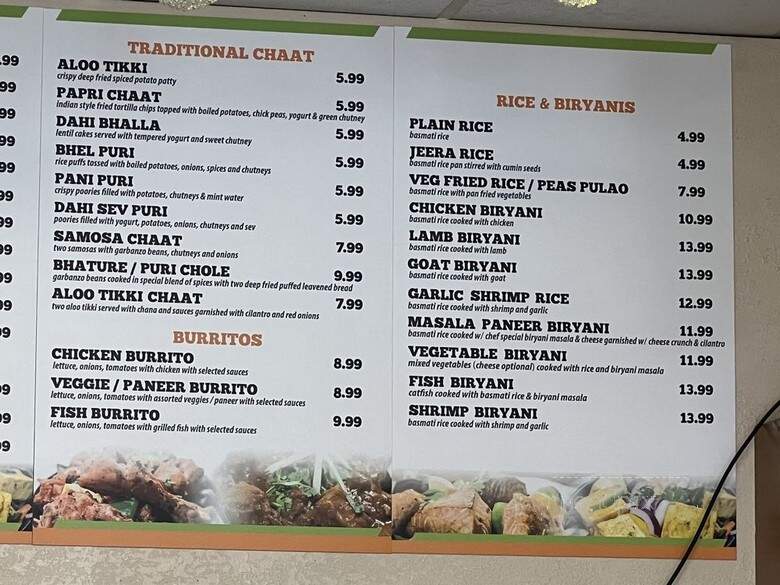 Mehak Of India - San Jose, CA menu_pic