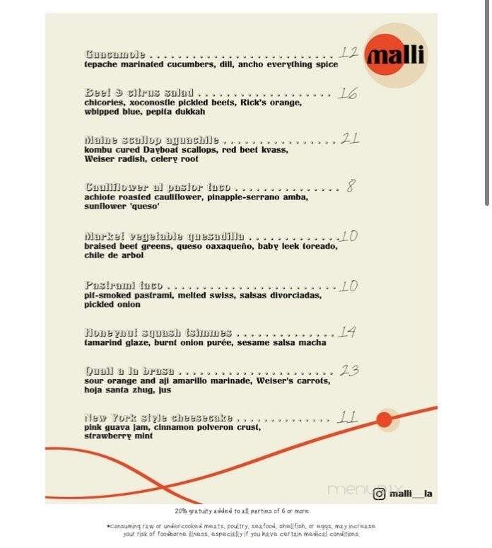 Melody - Los Angeles, CA menu_pic