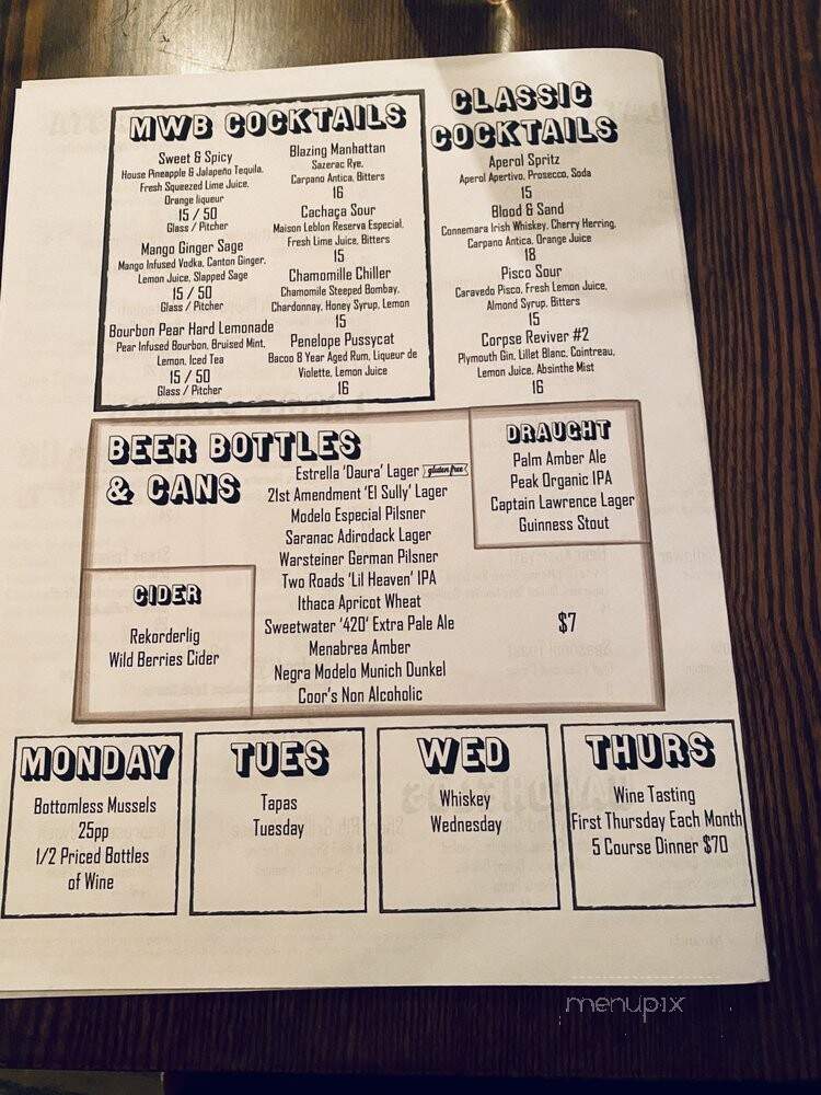 Meritage Wine Bar - Glen Cove, NY menu_pic