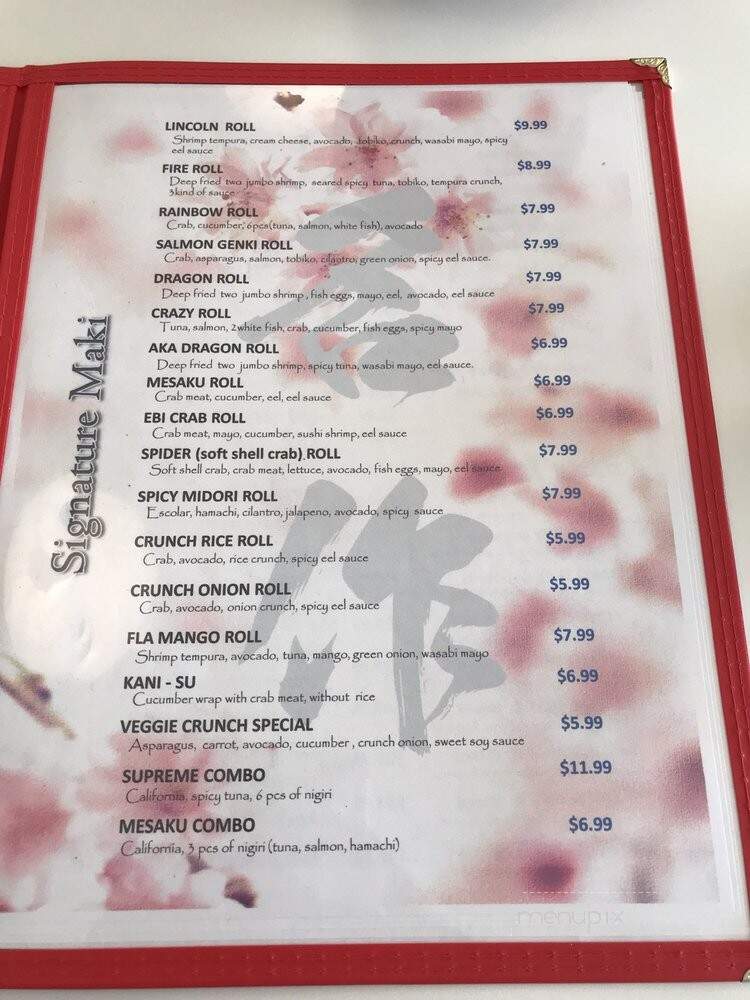 Mesaku Sushi - Lincolnwood, IL menu_pic
