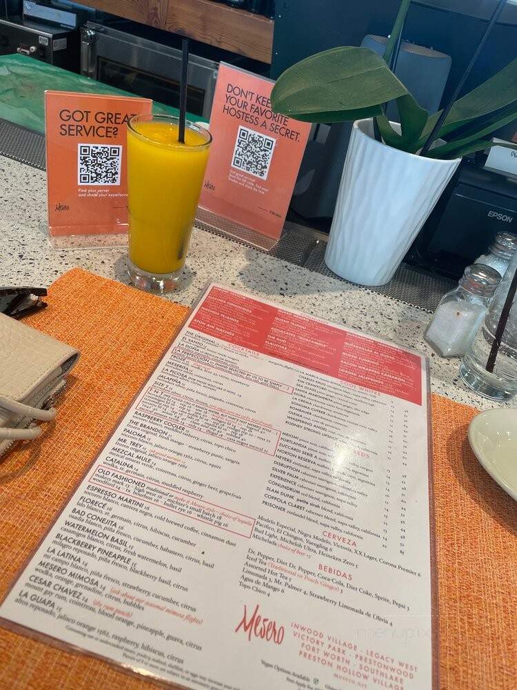Mesero - Plano, TX menu_pic