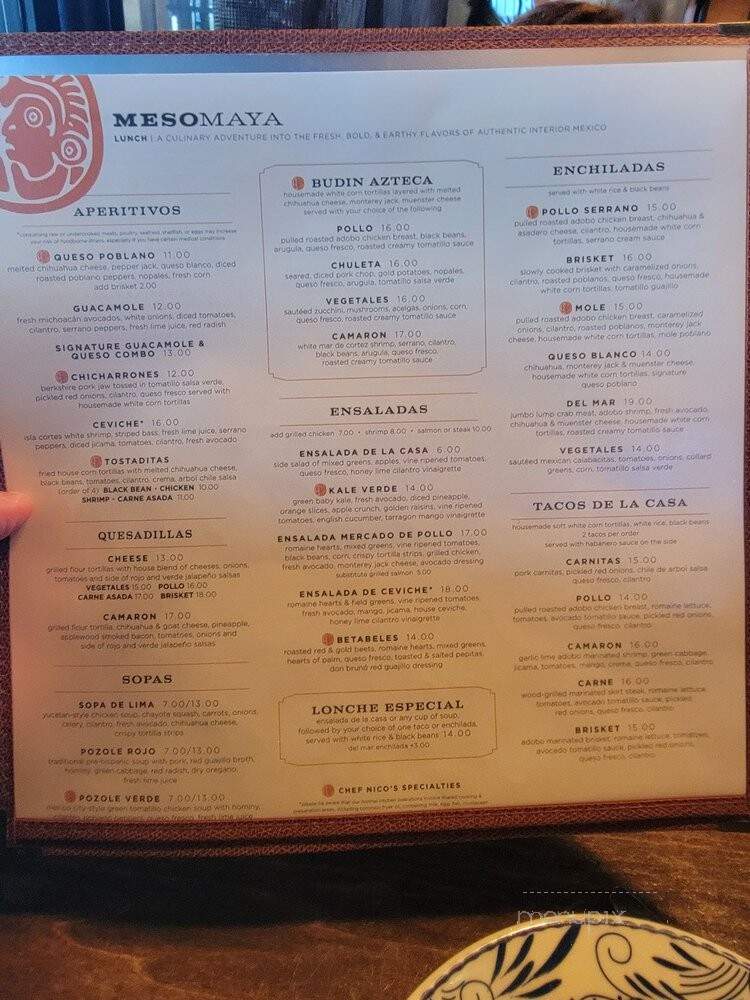 Meso Maya - Plano, TX menu_pic