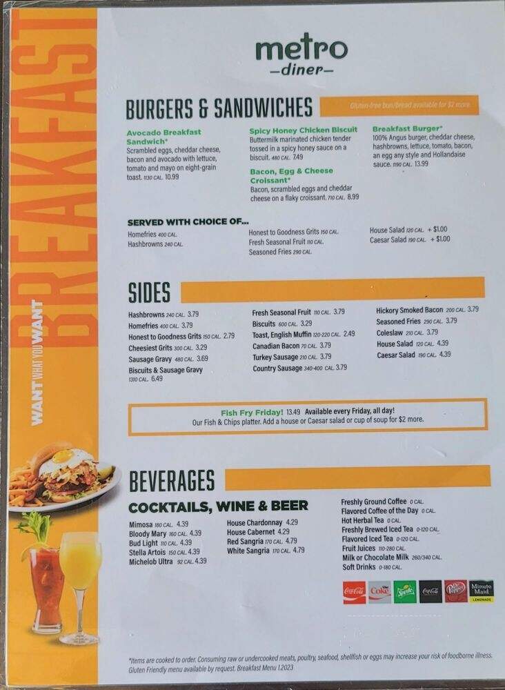 Metro Diner - Huntersville, NC menu_pic