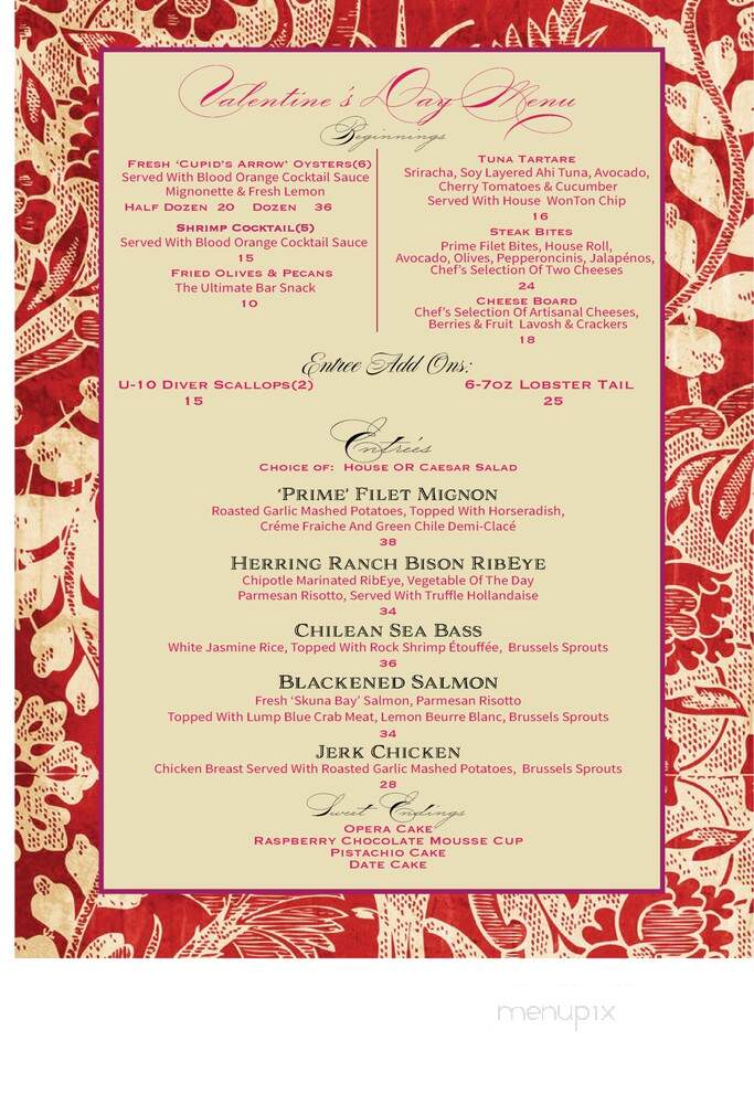 Metropolitan Speakeasy - Amarillo, TX menu_pic