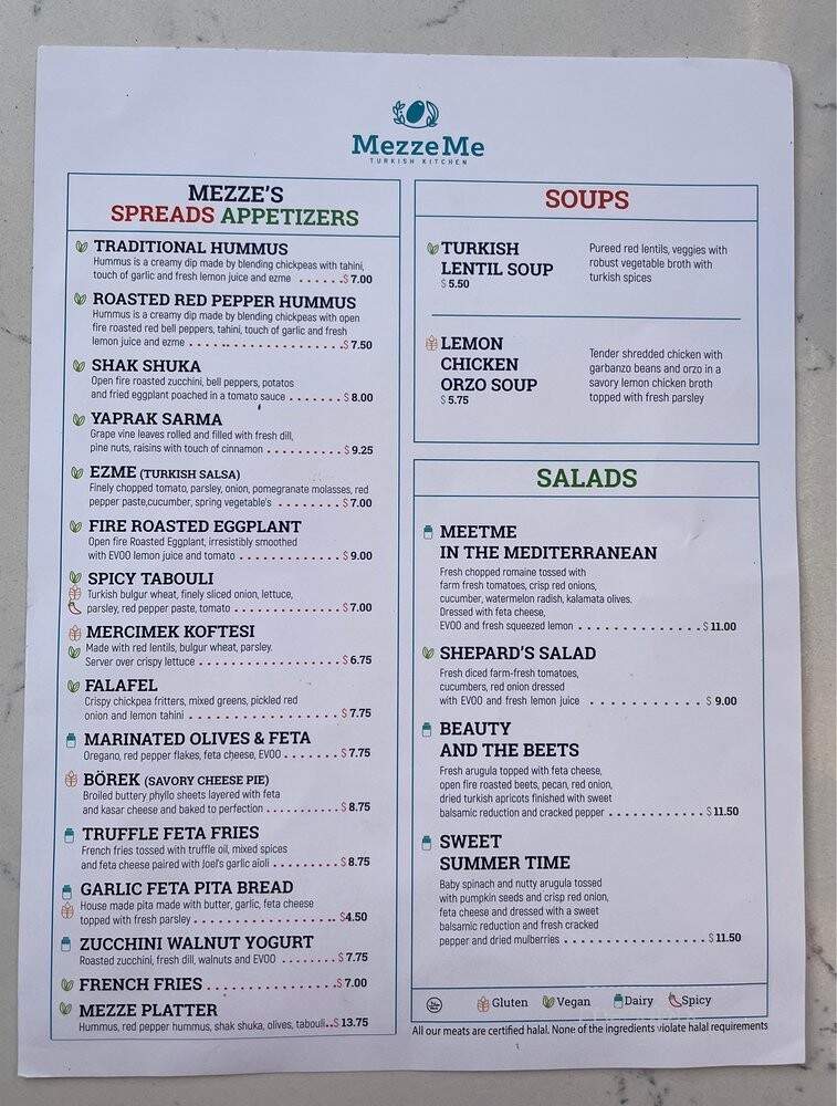 MezzeMe Mediterranean Kitchen - Austin, TX menu_pic