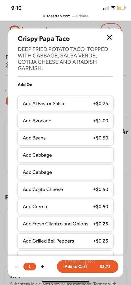 Midtown's Cantina Alley - Sacramento, CA menu_pic