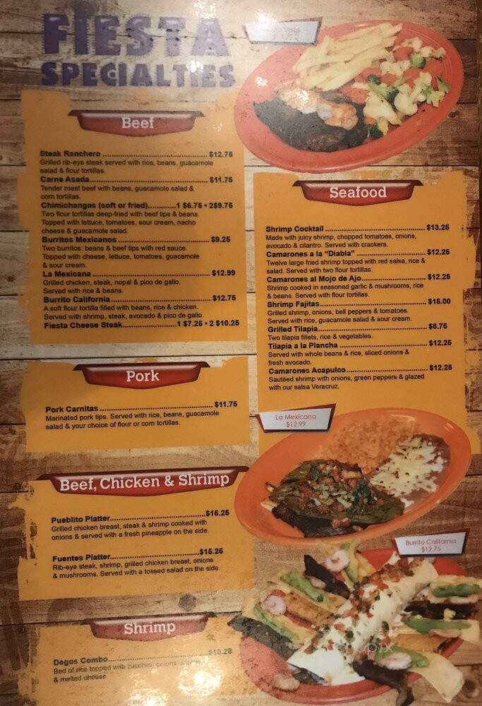 Mi Fiesta Grille - Central, SC menu_pic