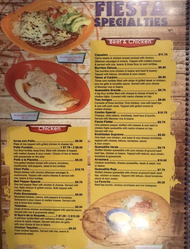 Mi Fiesta Grille - Central, SC menu_pic