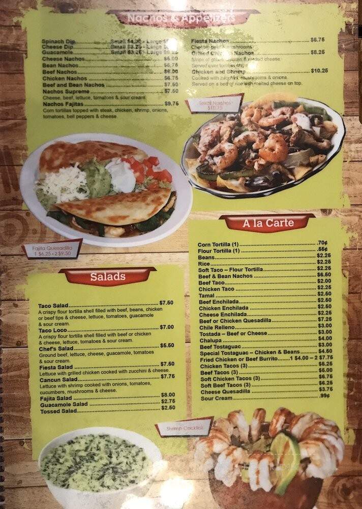 Mi Fiesta Grille - Central, SC menu_pic