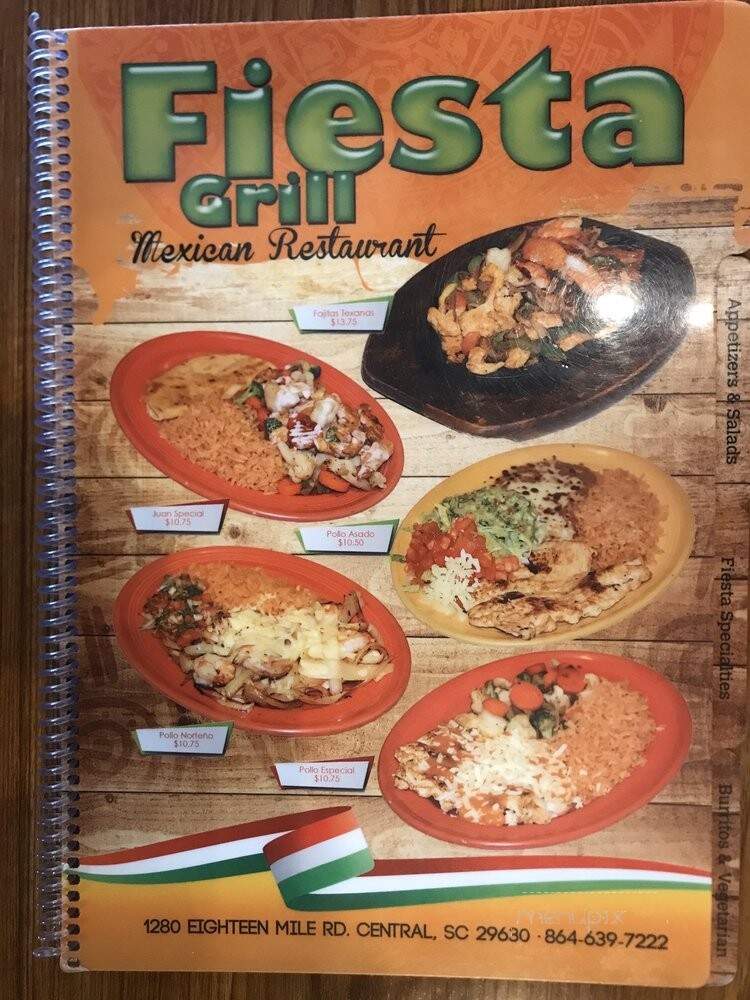Mi Fiesta Grille - Central, SC menu_pic