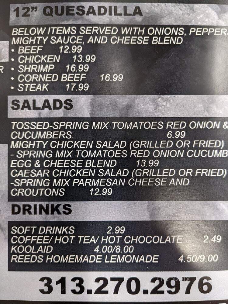 Mighty Wing Shop - Detroit, MI menu_pic