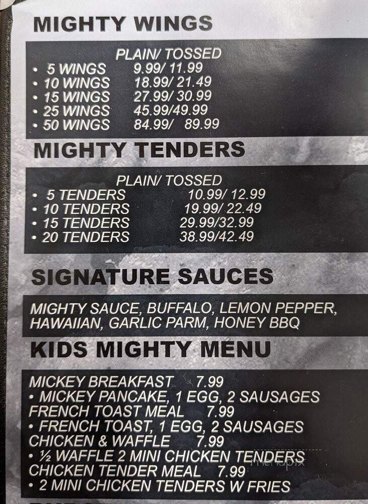 Mighty Wing Shop - Detroit, MI menu_pic