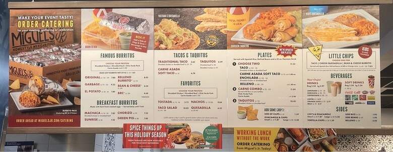Miguel's Jr. - Huntington Beach, CA menu_pic
