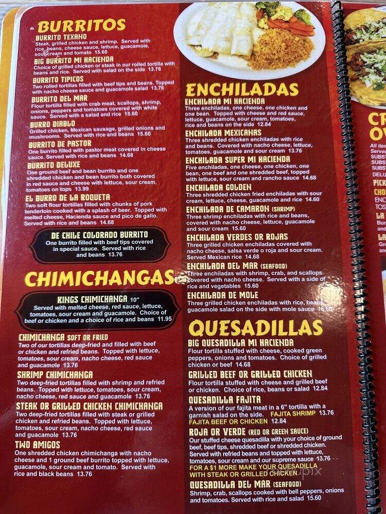 Mi Hacienda Mexican Restaurant - Carmel, IN menu_pic