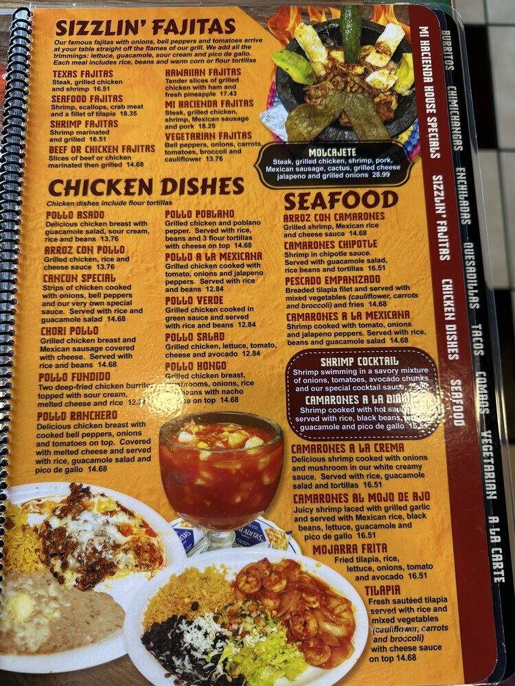 Mi Hacienda Mexican Restaurant - Carmel, IN menu_pic