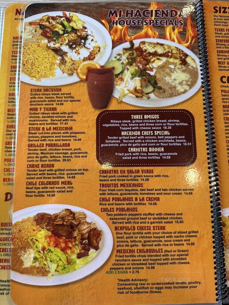 Mi Hacienda Mexican Restaurant - Carmel, IN menu_pic