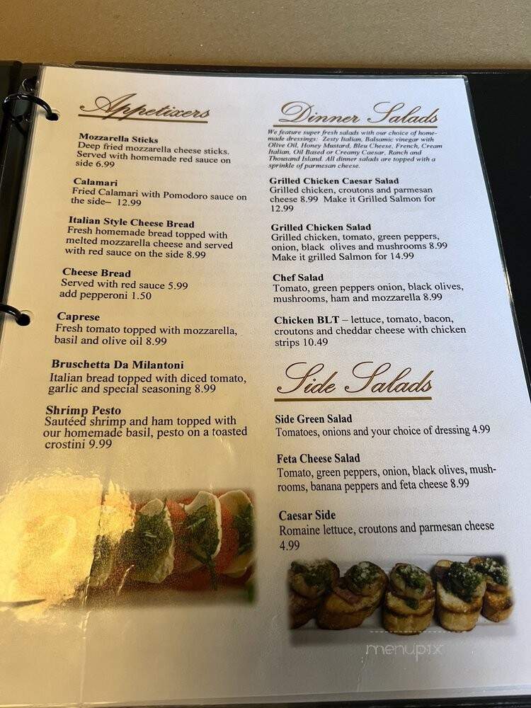Milantoni Italian Restaurant - Louisville, KY menu_pic