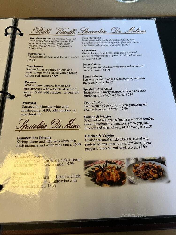 Milantoni Italian Restaurant - Louisville, KY menu_pic