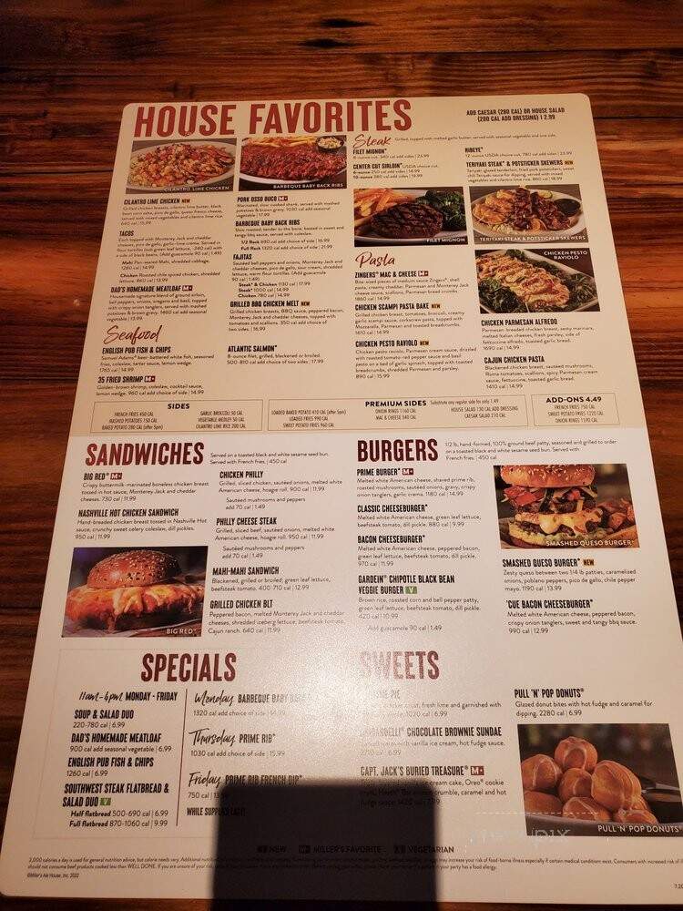 Miller's Ale House - Allentown, PA menu_pic