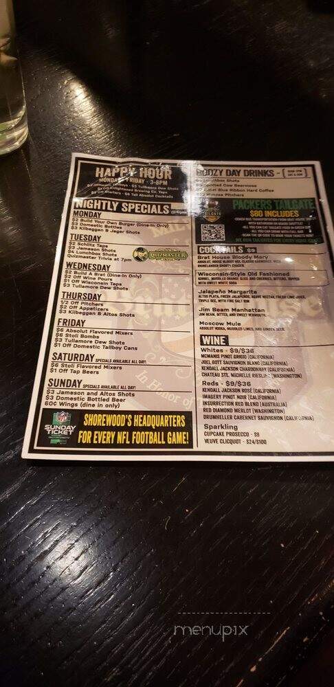 Milwaukee Brat House - Shorewood, WI menu_pic