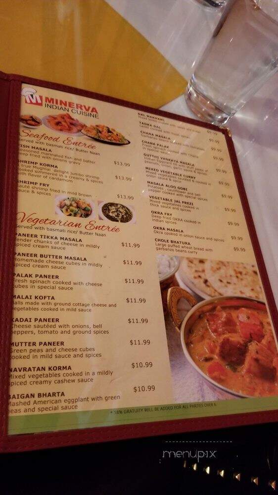 Minerva Indian Cuisine - Southlake, TX menu_pic