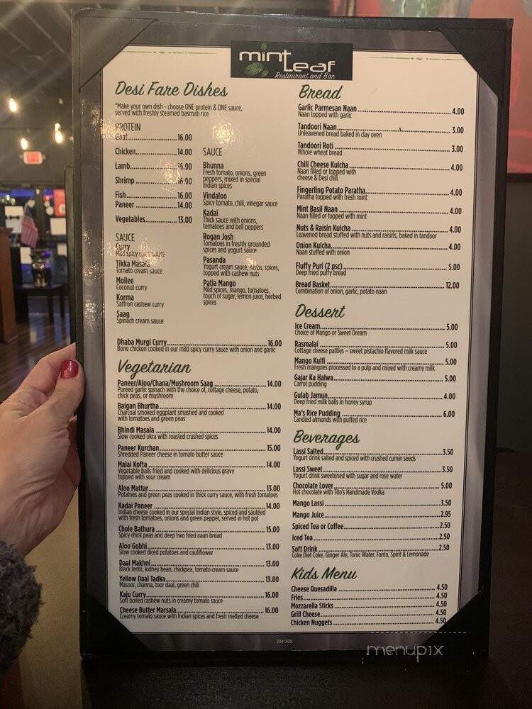 Mint Leaf - Groton, CT menu_pic
