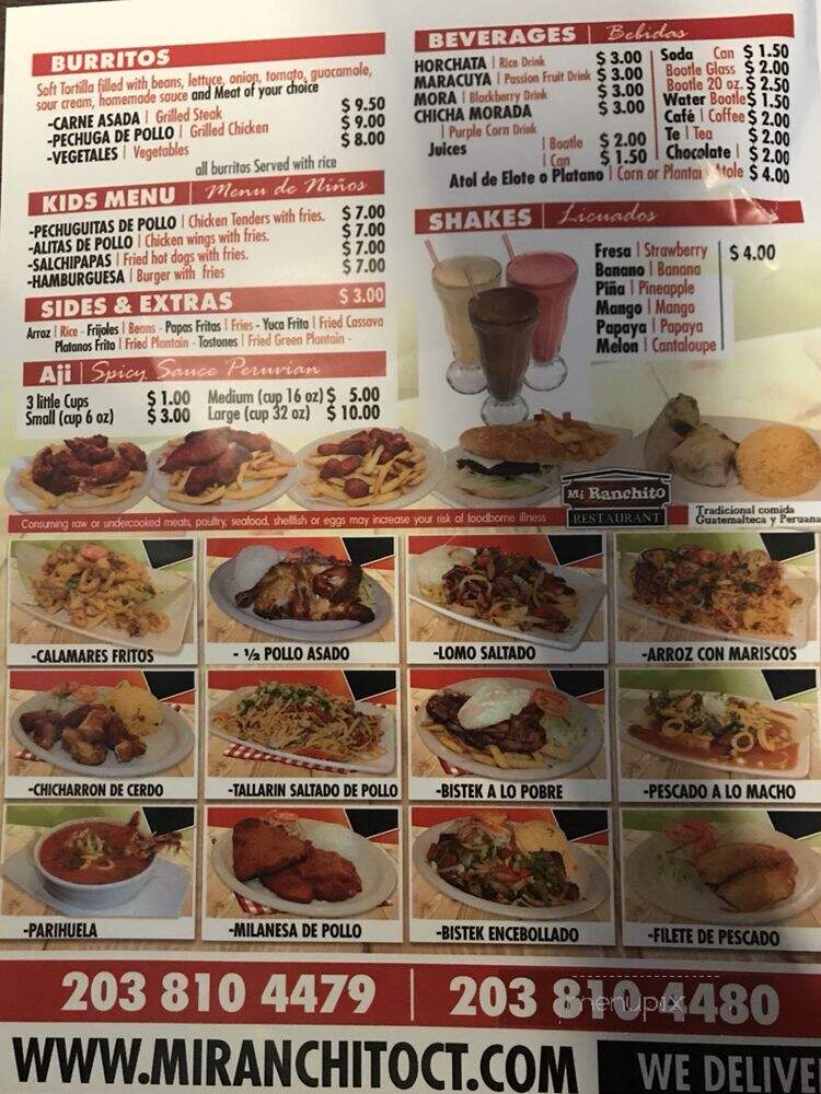 Mi Ranchito III - Norwalk, CT menu_pic