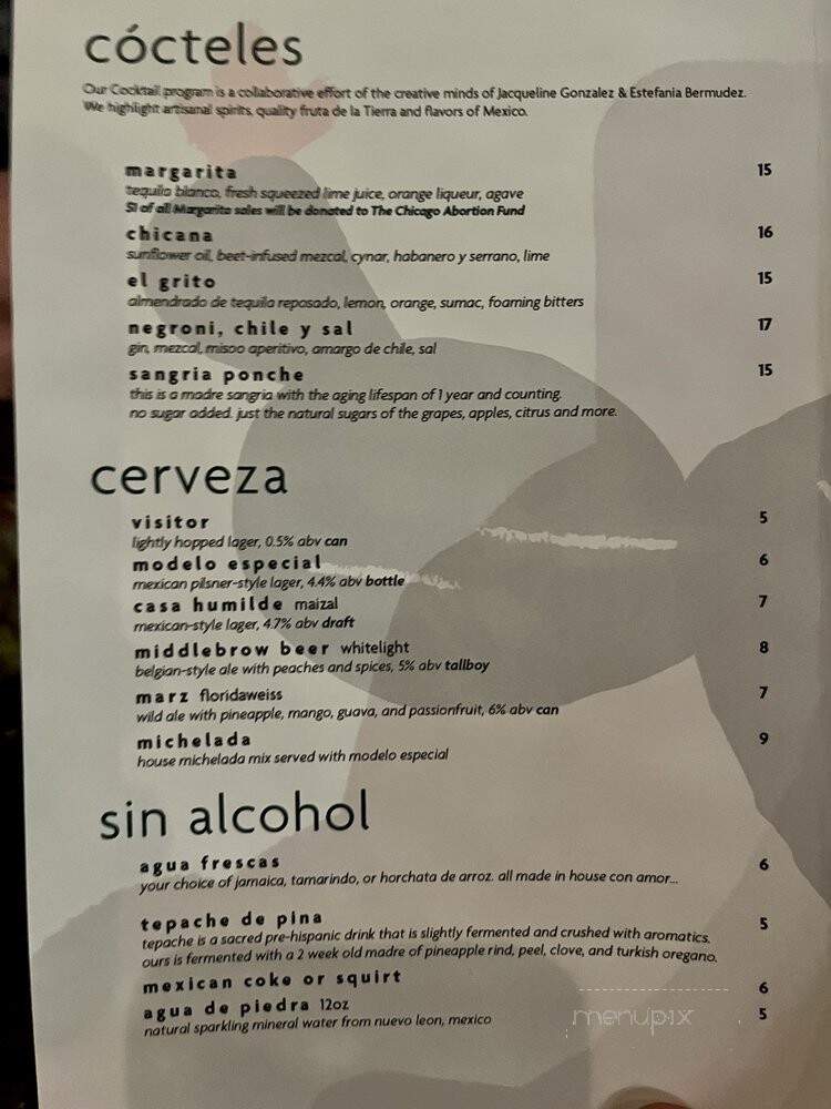 Mi Tocaya Antojeria - Chicago, IL menu_pic