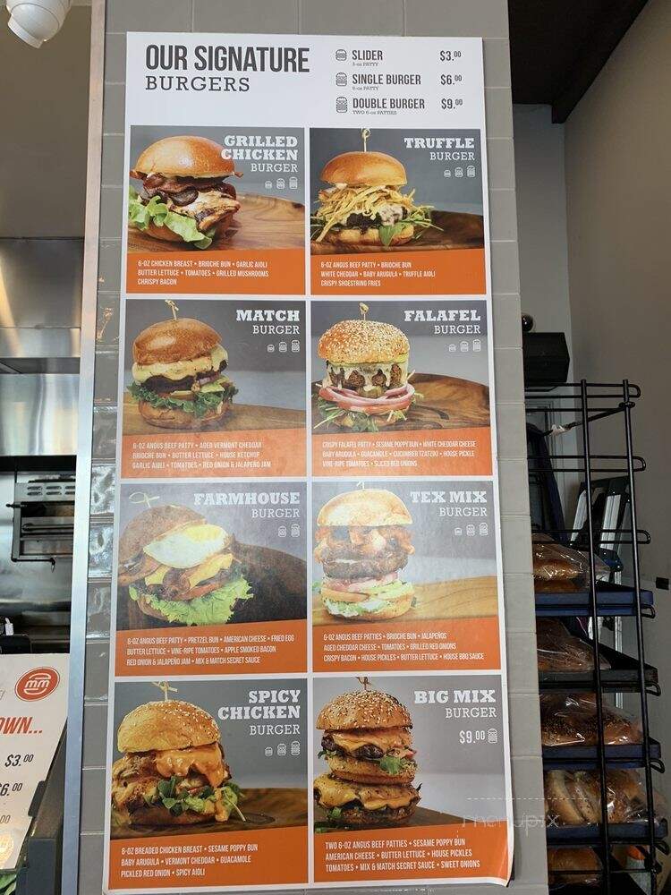 Mix & Match Burger - Glendale, CA menu_pic