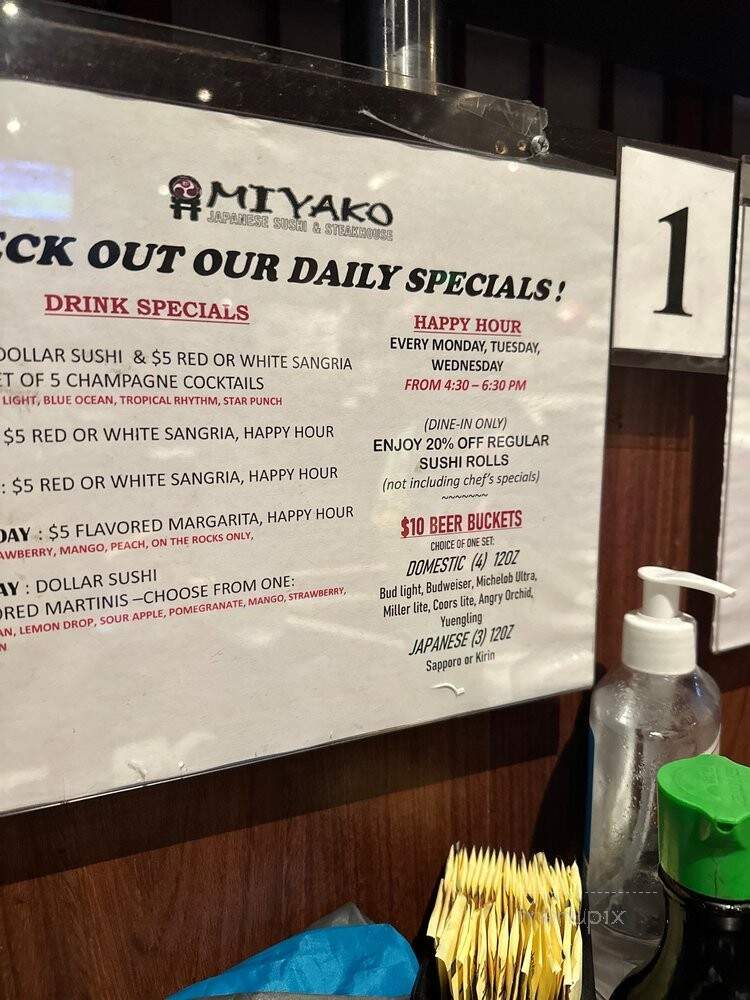 Miyako Japanese Sushi & Steakhouse - McDonough, GA menu_pic