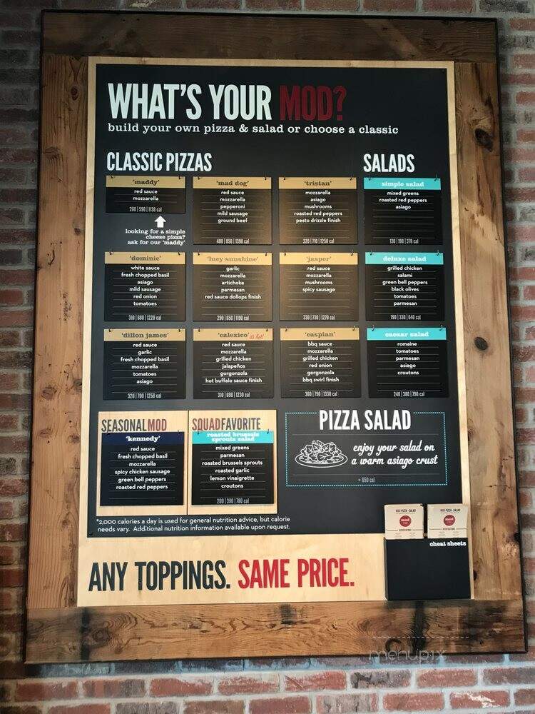 MOD Pizza - Dawsonville, GA menu_pic