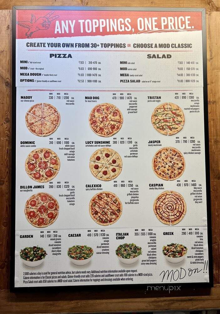 MOD Pizza - Jacksonville, FL menu_pic