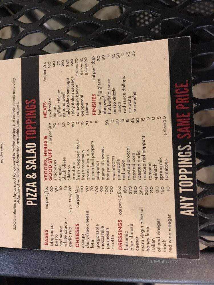 MOD Pizza - Kennesaw, GA menu_pic