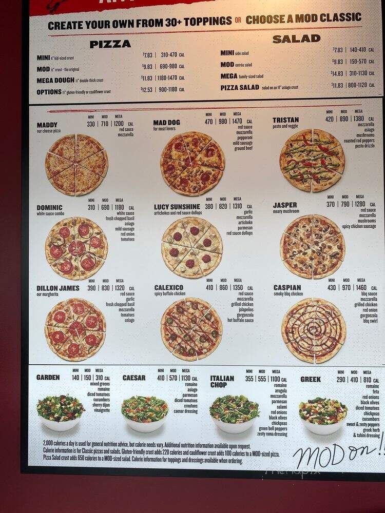 MOD Pizza - Maryland Heights, MO menu_pic