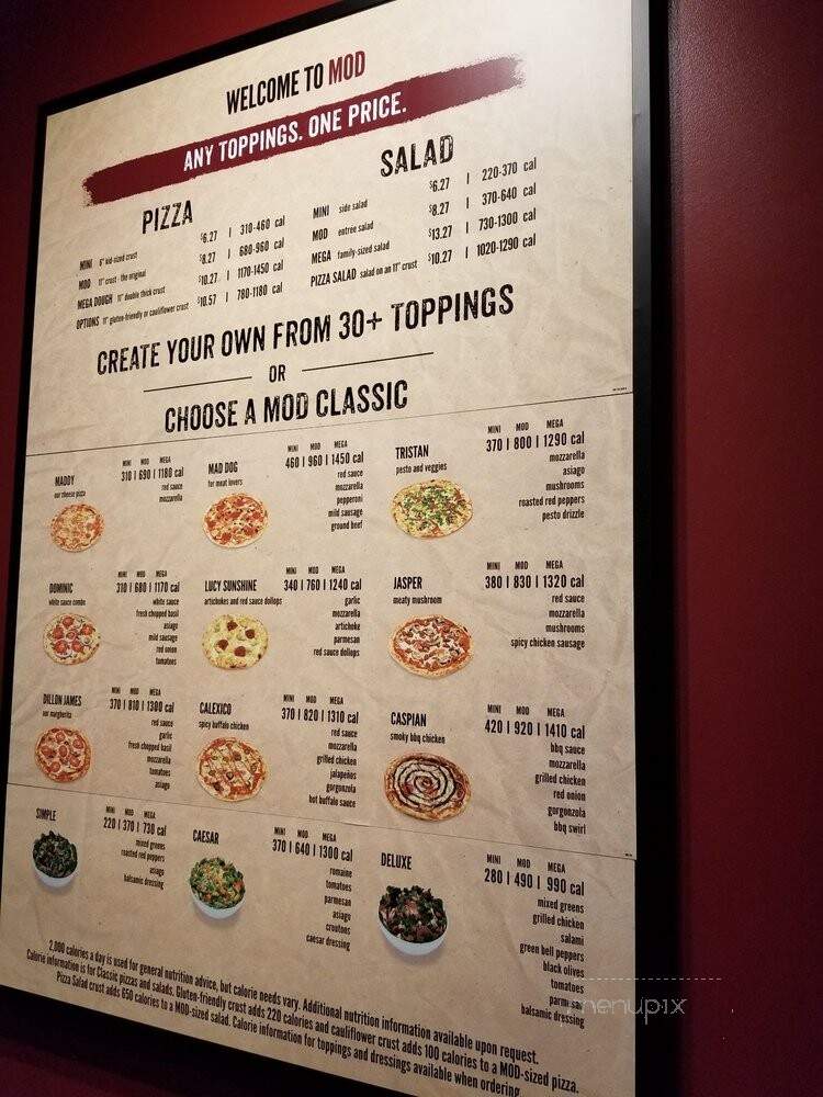 MOD Pizza - Medford, OR menu_pic