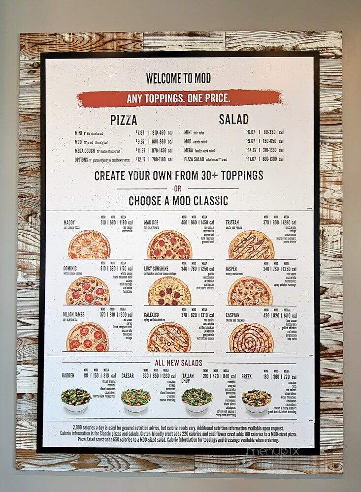 MOD Pizza - Reno, NV menu_pic