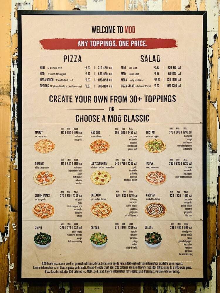 MOD Pizza - Richland, WA menu_pic