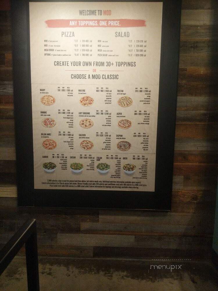 MOD Pizza - Riverdale Park, MD menu_pic