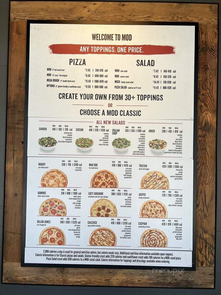 MOD Pizza - Salt Lake City, UT menu_pic