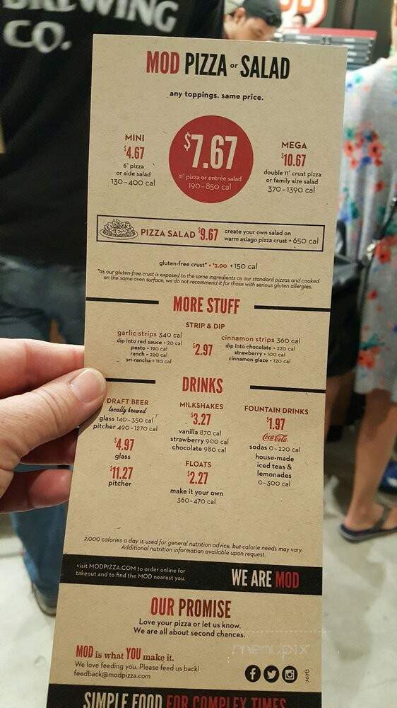 MOD Pizza - Tucson, AZ menu_pic
