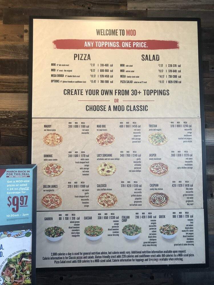 MOD Pizza - Vancouver, WA menu_pic