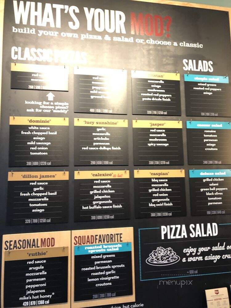 MOD Pizza - Westminster, CO menu_pic