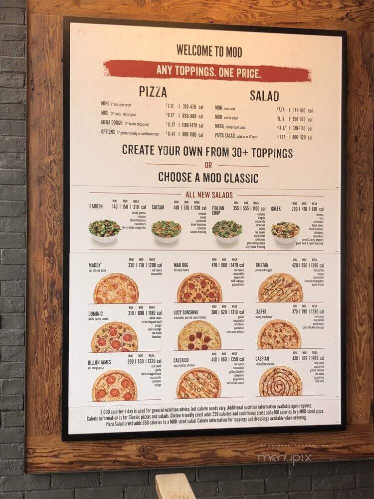 MOD Pizza - Willowbrook, IL menu_pic