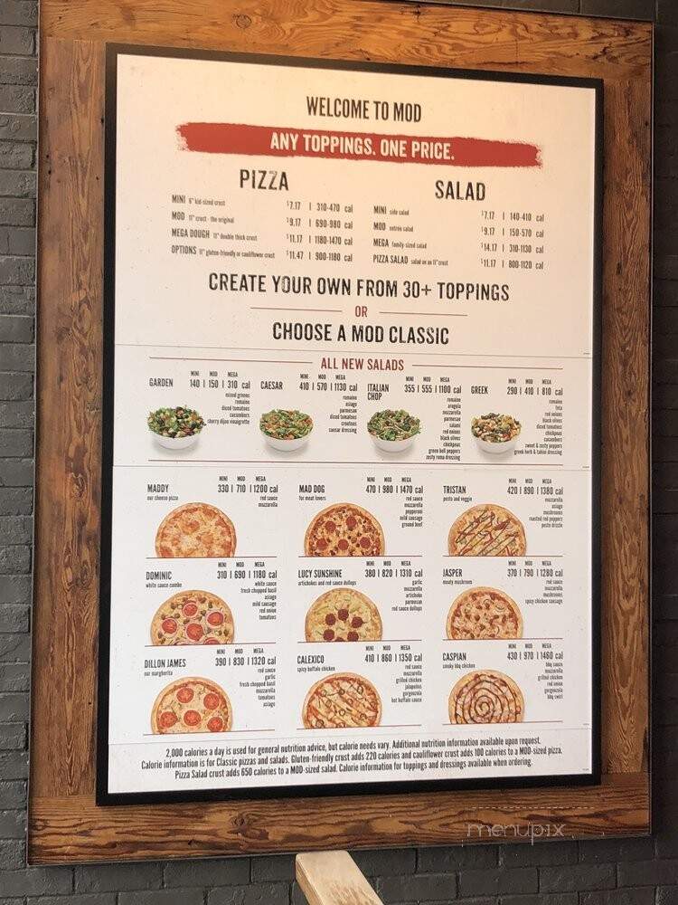 MOD Pizza - Willowbrook, IL menu_pic