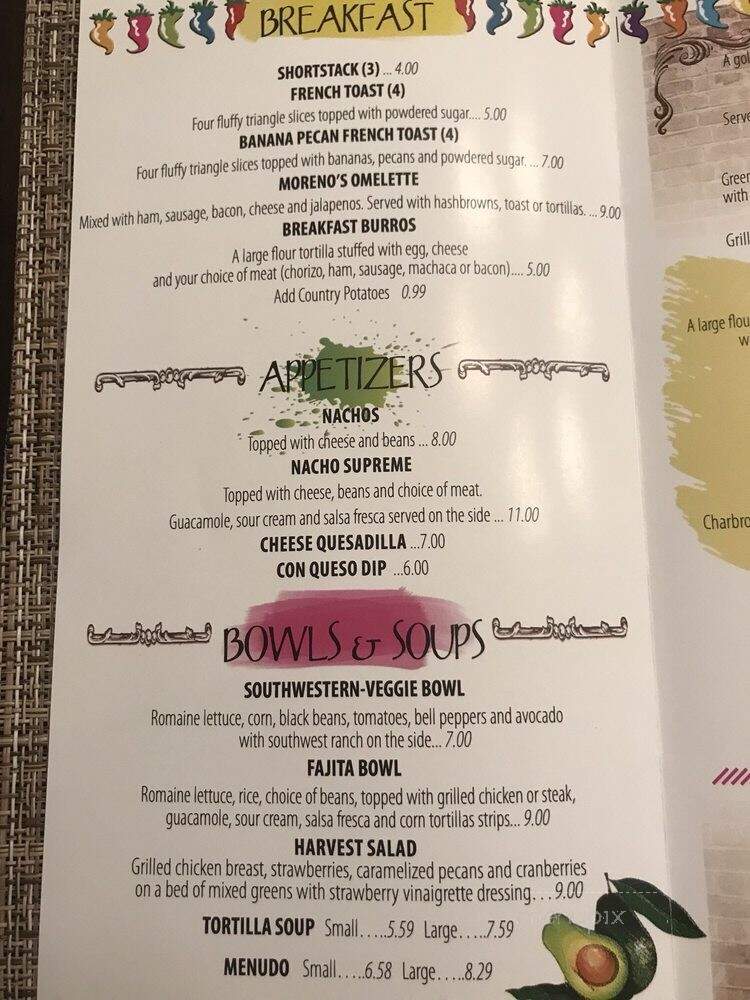 Moreno's Mexican Grill - Chandler, AZ menu_pic