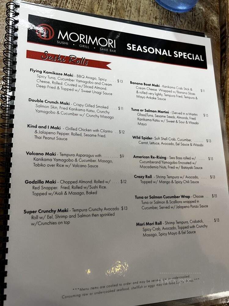 Morimori - Mount Juliet, TN menu_pic