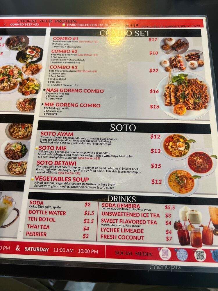 Mr. Sate - Los Angeles, CA menu_pic