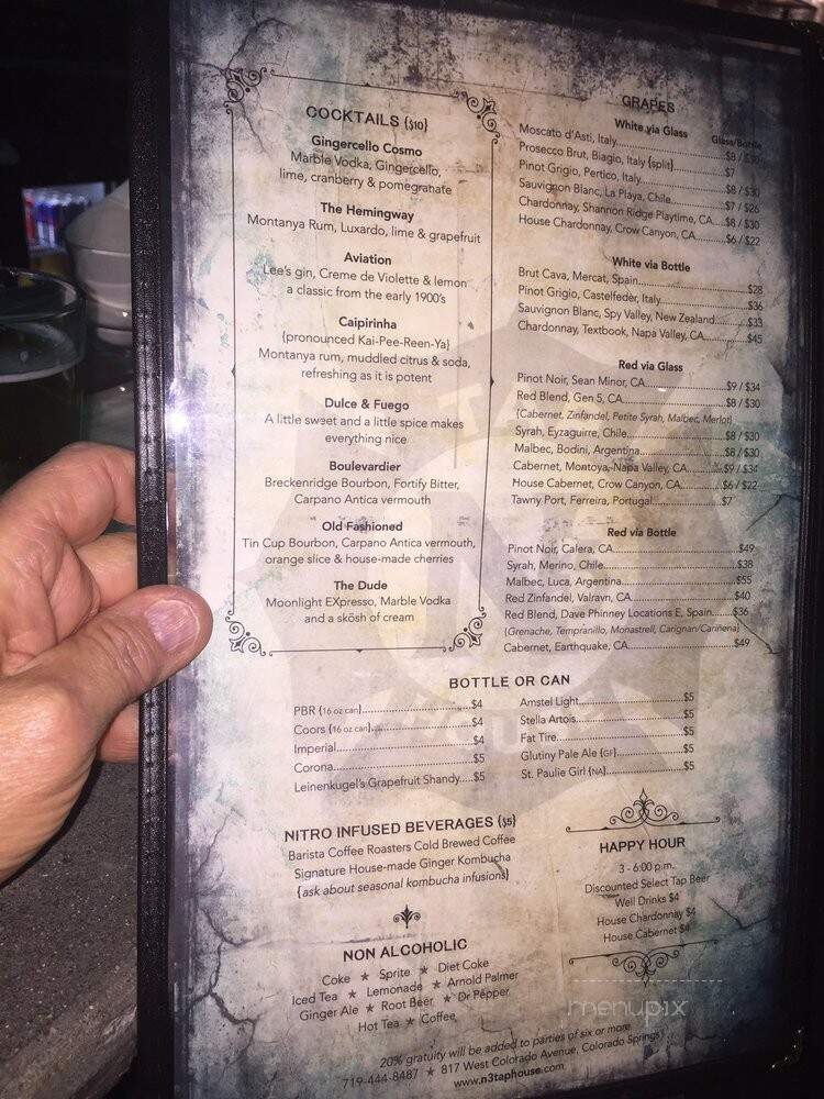 N3 Taphouse - Colorado Springs, CO menu_pic