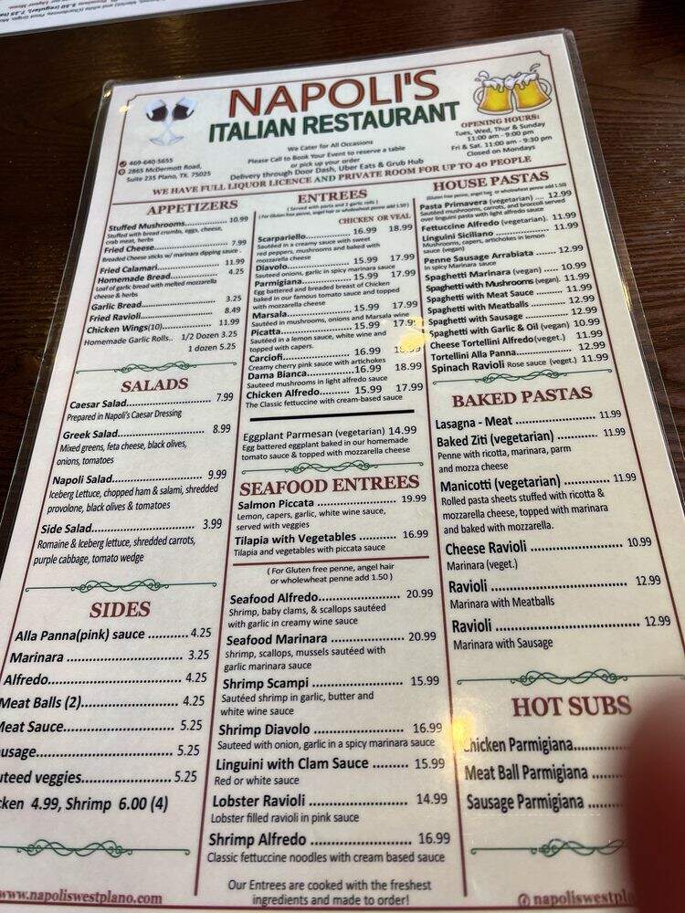 Napoli's Italian Restaurant - Plano, TX
