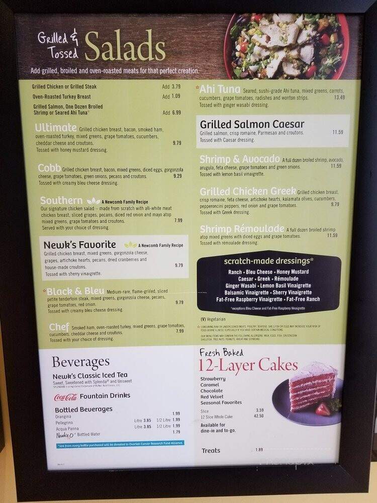 Newk's Eatery - Greenwood, IN menu_pic
